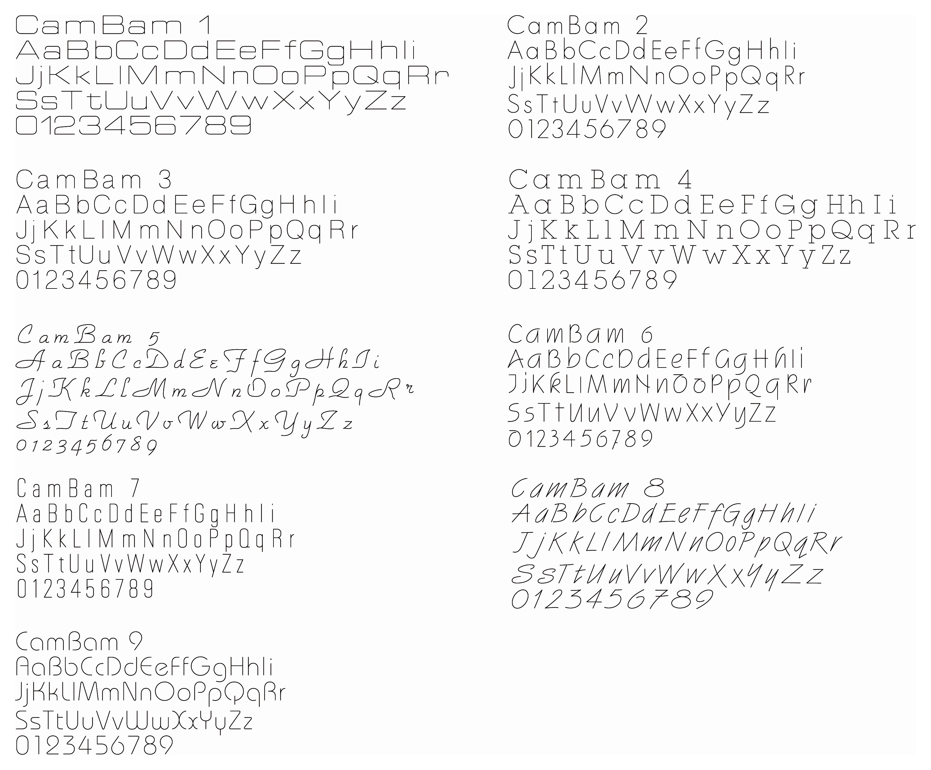 Free single line font for cnc