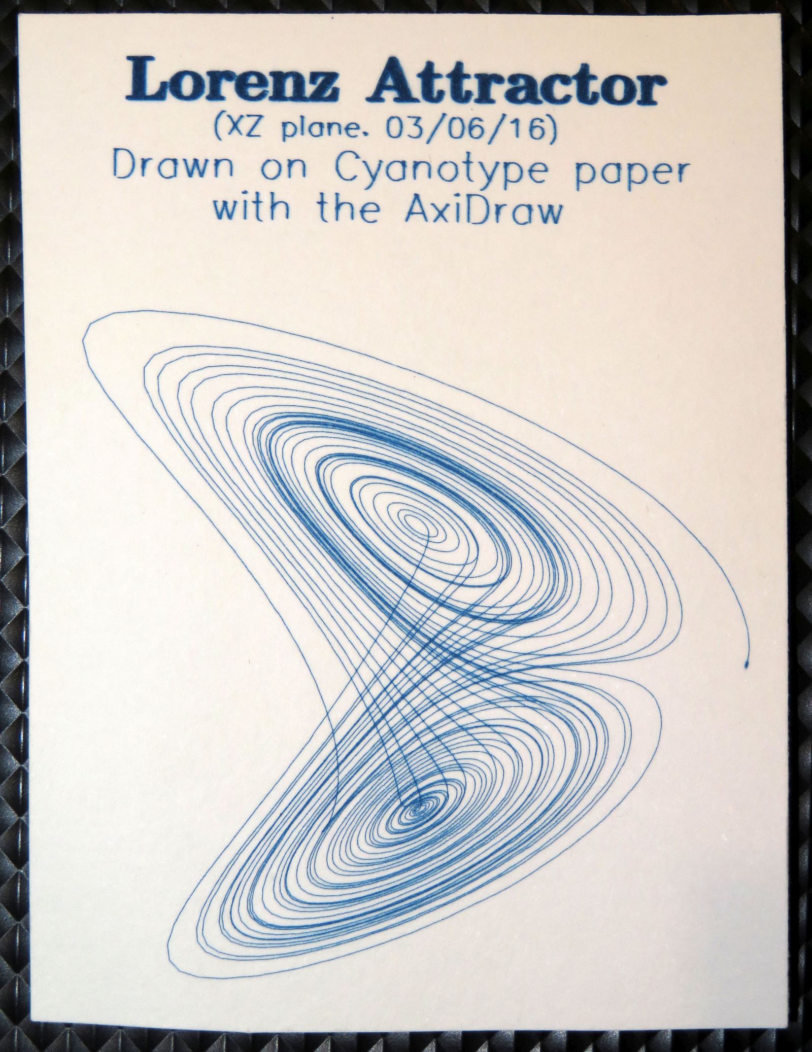 AxiDraw - UV laser exposing Cyanotype paper