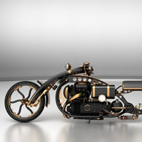 Михаил Смолянов [Mikhail Smolyanov] - Black widow steampunk chopper motorcycle