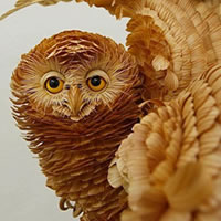 Sergei Bobkov - Wood chip animal sculptures
