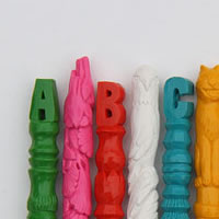 Diem Chau - Alphabet carved into crayons